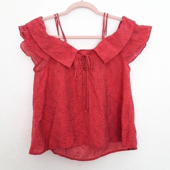 Anthropologie Maeve Mandalay Cold Shoulder Top XS - Picture 3 of 4